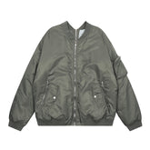 Hearujoy Autumn/Winter Flight Jacket Baseball Thickened Cotton Parkas Outerwears American Oversized Double Zip Up Jacket and Coat Men